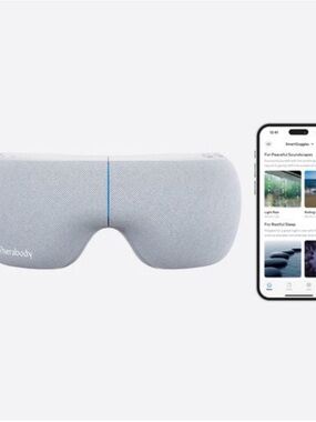 Therabody SmartGoggles Eye Massager - Light Gray Fabric
